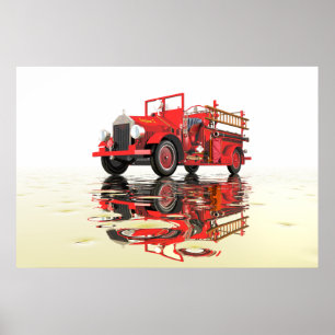 Póster Motor antiincendios