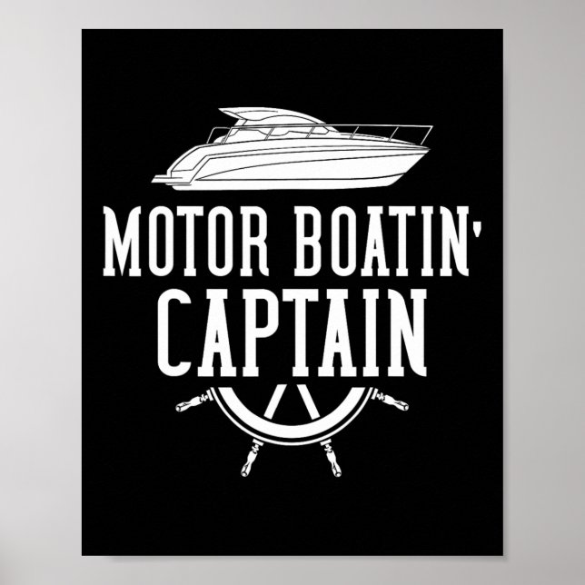 Póster Motor Bote de motor (Frente)