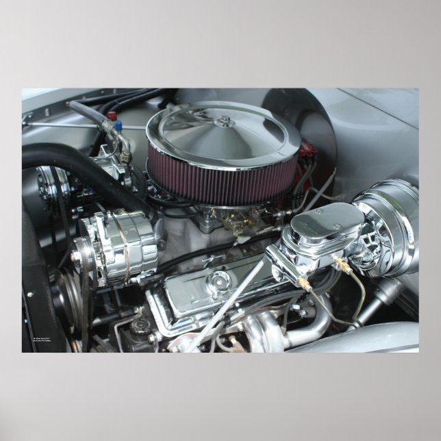 Póster Motor cromado (Frente)