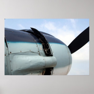 Póster Motor de bombardeo de la Segunda Guerra Mundial