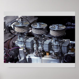 Póster Motor de coche personalizado
