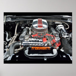 Póster Motor de coche personalizado