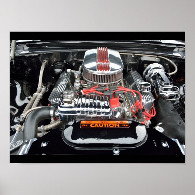 Póster Motor de coche personalizado (Frente)