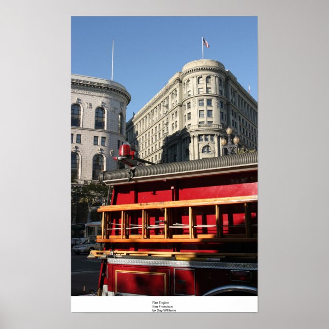 Póster Motor de fuego, San Francisco (Frente)
