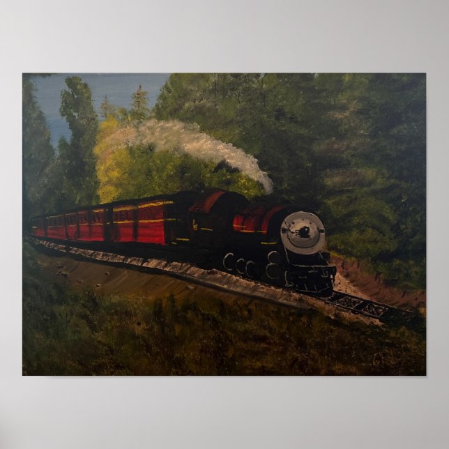 Póster Motor de vapor antiguo, original por Gary Poling (Frente)