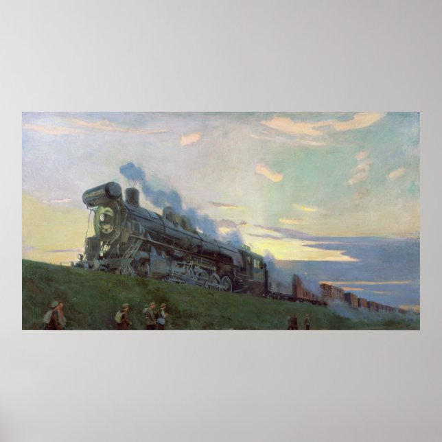 Póster Motor de vapor de superpotencia, 1935 (Frente)