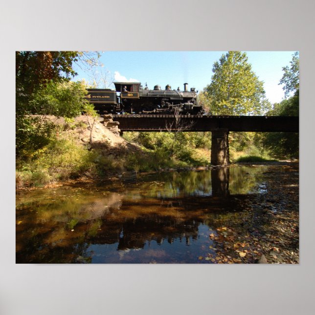 Póster Motor de vapor en el caballete (Frente)