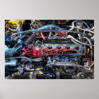 Póster Motor - Intestinas del coche