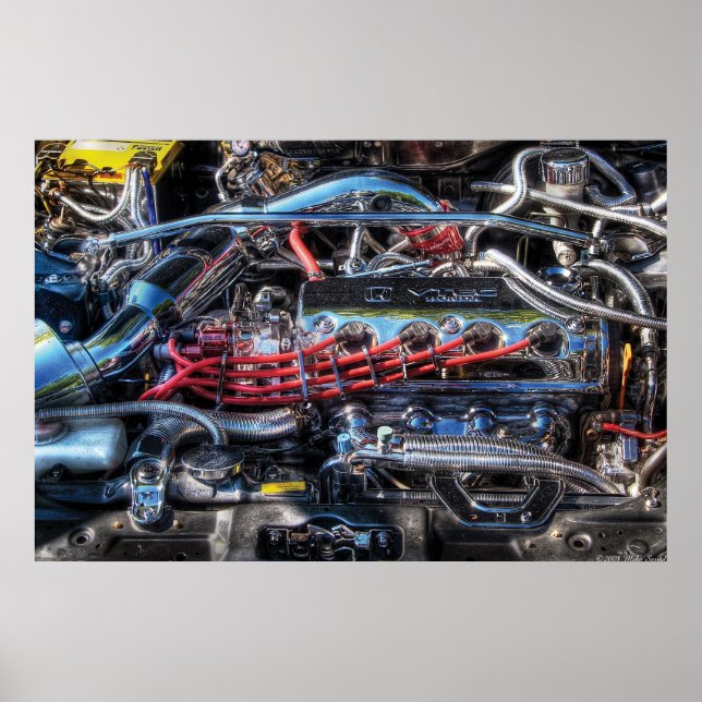 Póster Motor - Intestinas del coche (Frente)