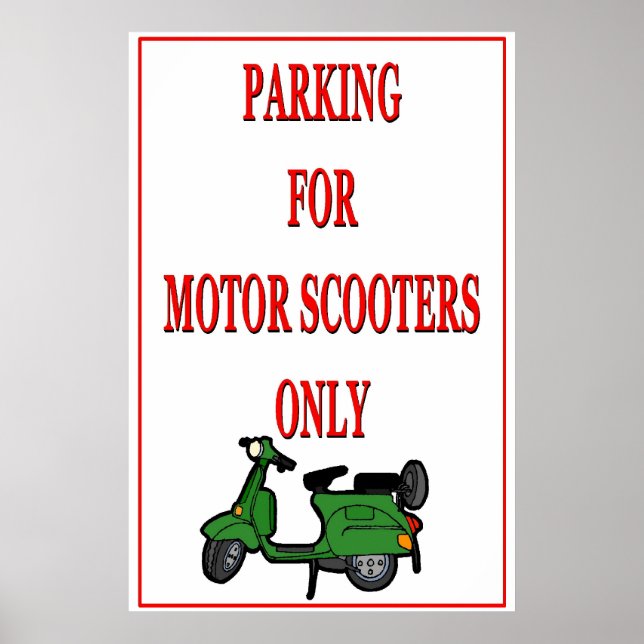 Póster Motor Scooter PArking (Frente)