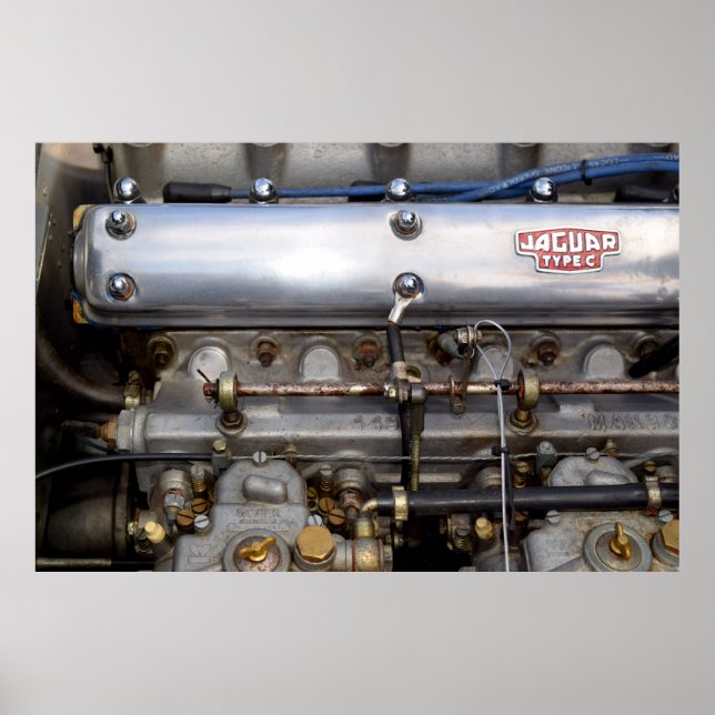 Póster Motor tipo Jaguar C. (Frente)