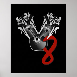 Póster Motor V8