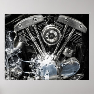 PÓSTER MOTOR V TWIN