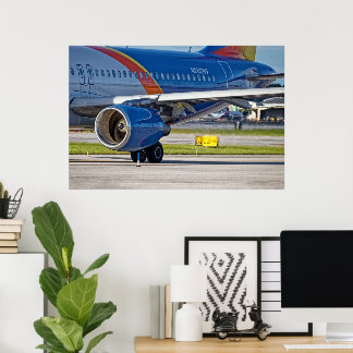 Póster Motor y humos del avión