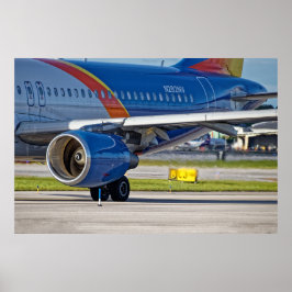 Póster Motor y humos del avión