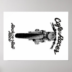 Póster Motorcycle cafe racer