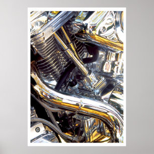 Póster Motorcycle Engine, poster