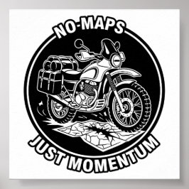 Póster Motorcycle Touring Freedom Mindset