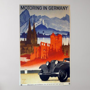 Póster Motoring in Germany