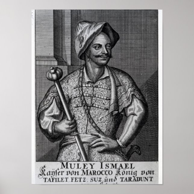 Póster Moulay Ismail Ibn Sharif, 1719 (Frente)