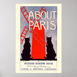 Póster Moulin Rouge Paris Gatos Negros Richard Harding