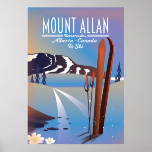 Póster Mount Allan, Kananaskis, Alberta, Canadá