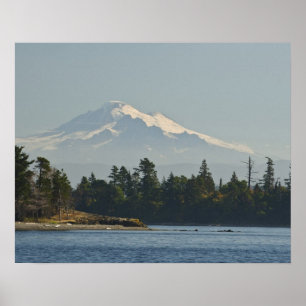 Póster Mount Baker domina el paisaje