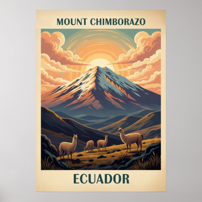 Póster Mount Chimborazo Ecuador V02 (Frente)