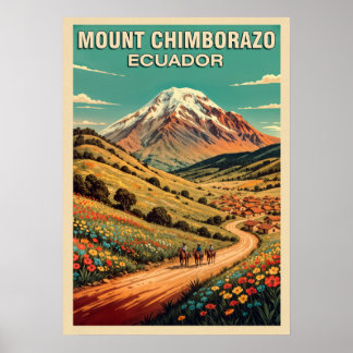 Póster Mount Chimborazo Ecuador V03