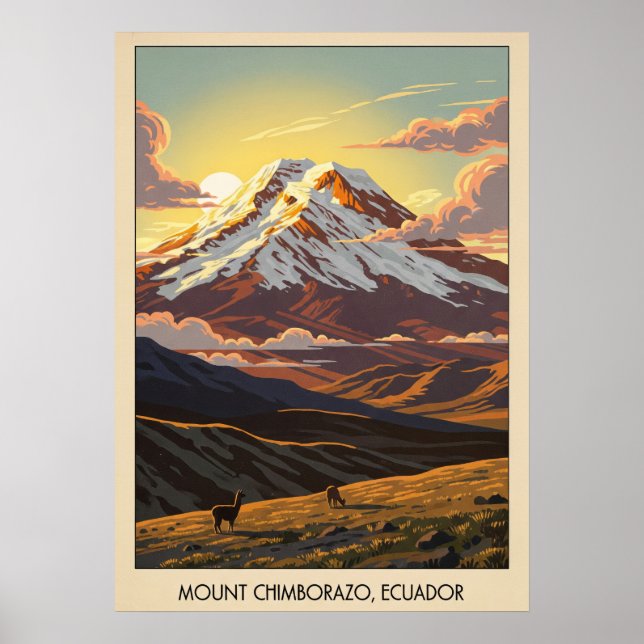 Póster Mount Chimborazo Ecuador V04 (Frente)