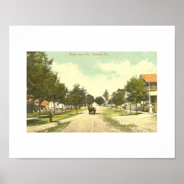 Póster Mount Dora, FL - Centro de la ciudad - 1907 (Frente)