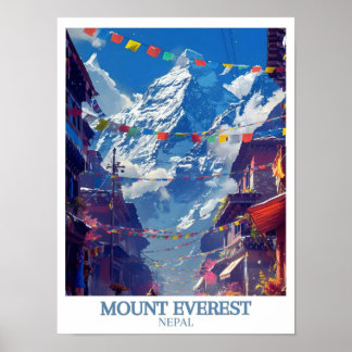 Póster Mount Everest Print - Everest Base Camp Poster 