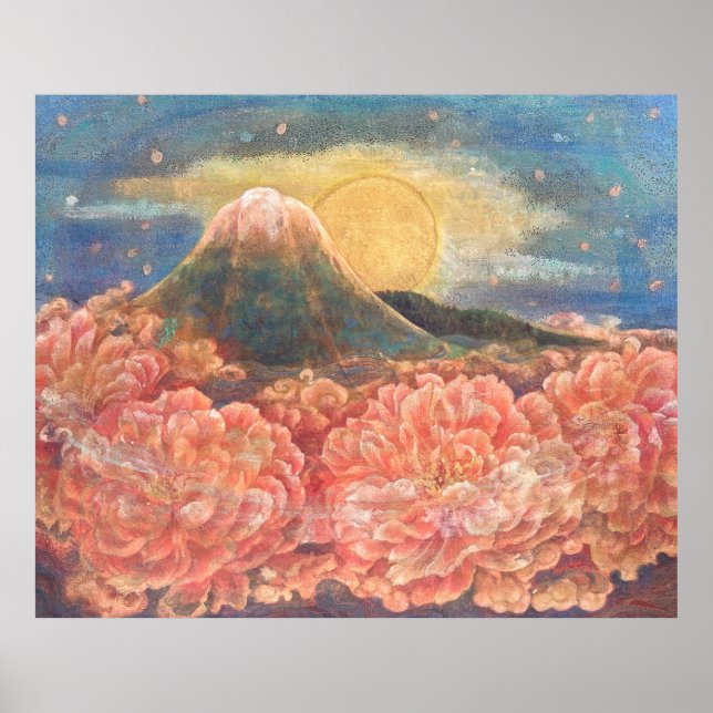 Póster Mount Fuji Dreamscape: Luminous Poster Print (Frente)