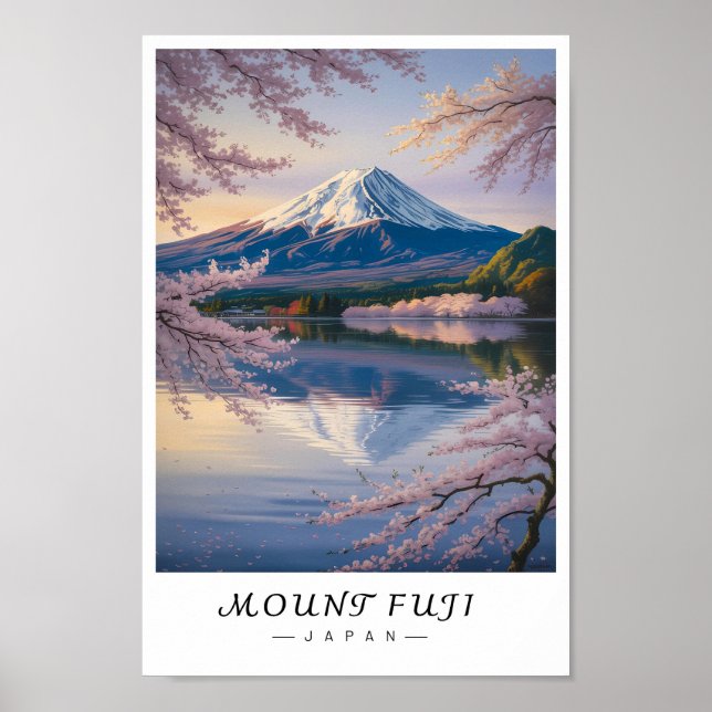 Póster Mount Fuji Japan Wall Art, Iconic Volcano  (Frente)