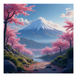 Póster Mount Fuji landscape