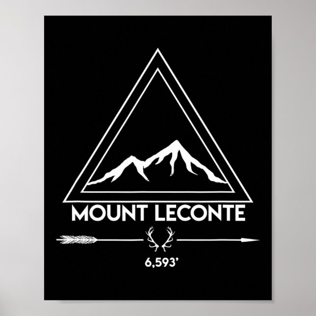 Póster Mount Mt Leconte Smoky Mountains Tennessee Hiking  (Frente)