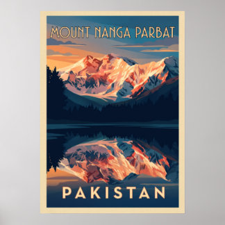 Póster Mount Nanga Parbat V02