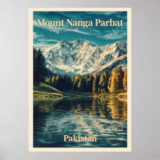 Póster Mount Nanga Parbat V03