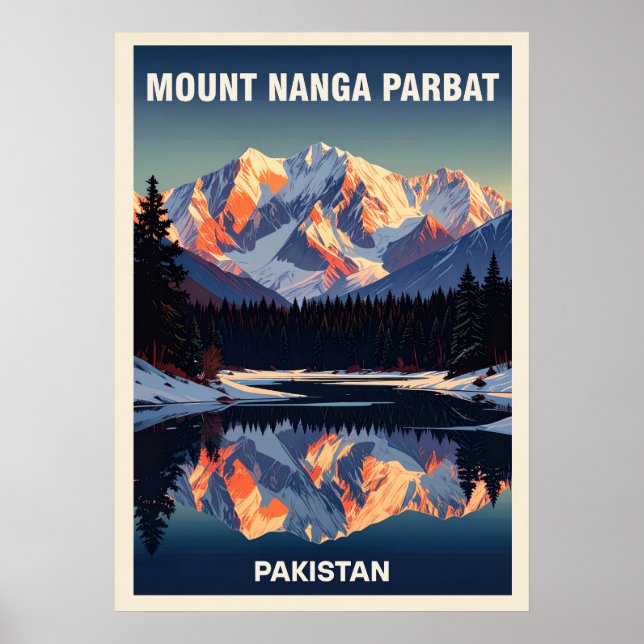 Póster Mount Nanga Parbat V04 (Frente)