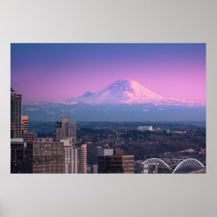 Póster Mount Rainier Seattle