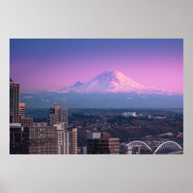 Póster Mount Rainier Seattle (Frente)