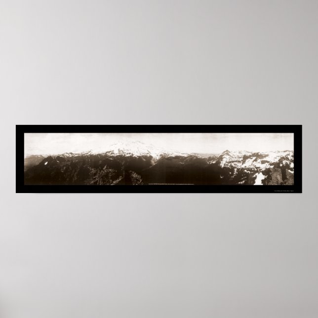 Póster Mount Rainier WA Photo 1908 (Frente)