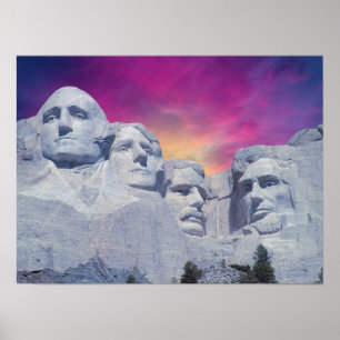 Póster Mount Rushmore, Dakota del Sur, presidentes de EE.
