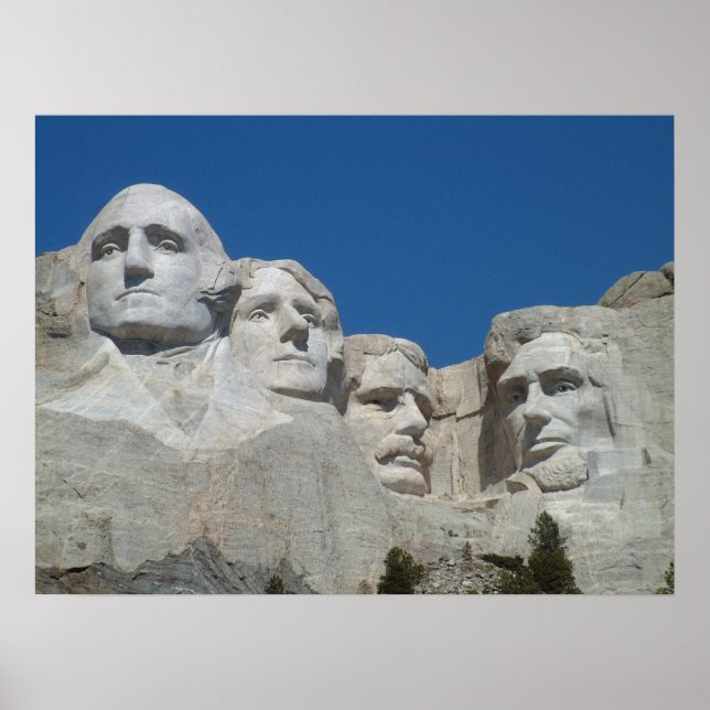 Póster Mount Rushmore, Dakota del Sur, presidentes de Est (Frente)