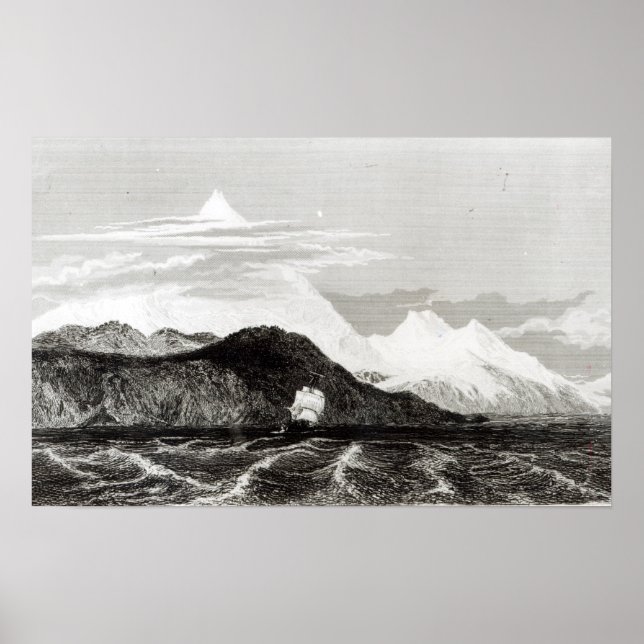 Póster Mount Sarmiento, engraved by Thomas Landseer (Frente)