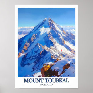 Póster Mount Toubkal Poster - Toubkal Peak - Toubkal Artw