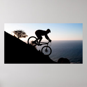Póster Mountain Bike Rider. Lions Head, Cape Town