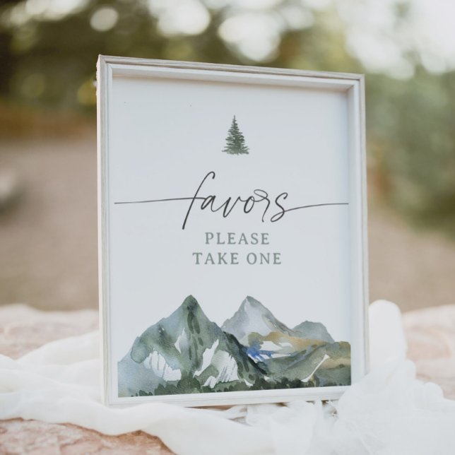 Póster Mountain Boy Baby Shower favorece el Rótulo (Subido por el creador)