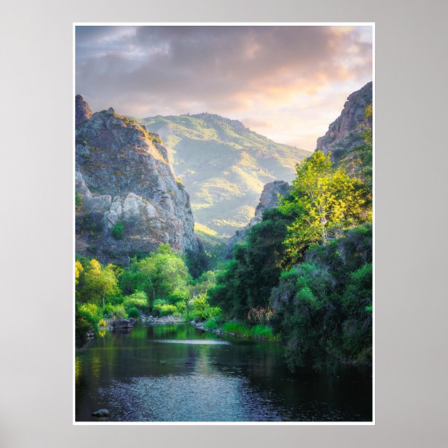 Póster Mountain Canyon Sunrise Wall Art Landscape Print (Frente)