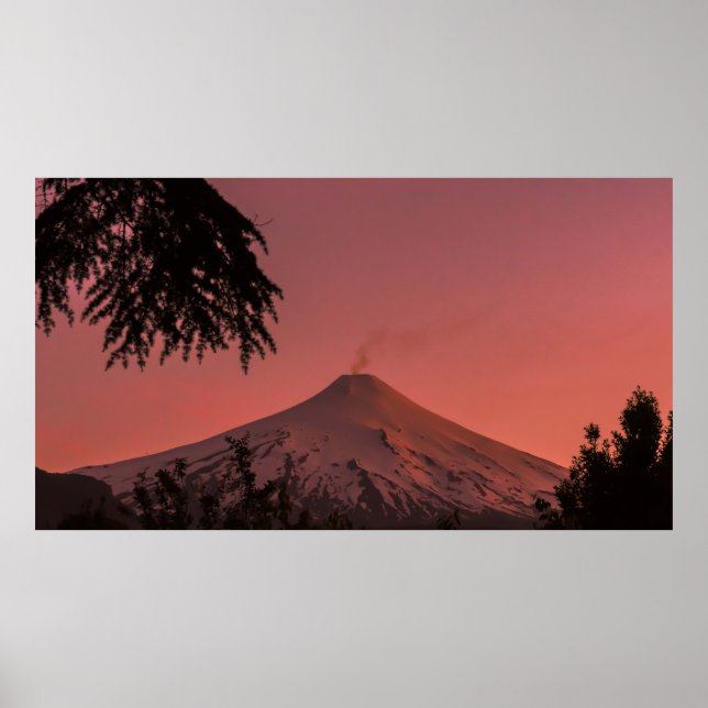 PÓSTER MOUNTAIN COVERED WITH SNOW DURING GOLDEN HOUR (Frente)